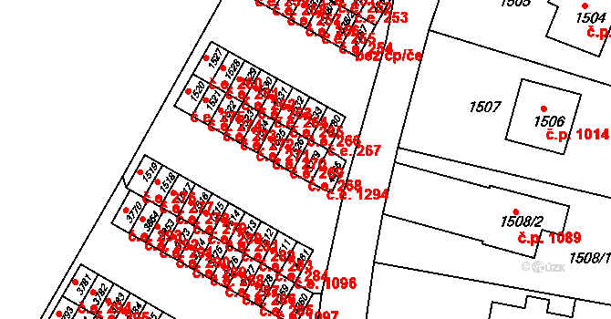 Kuřim 268 na parcele st. 3779 v KÚ Kuřim, Katastrální mapa