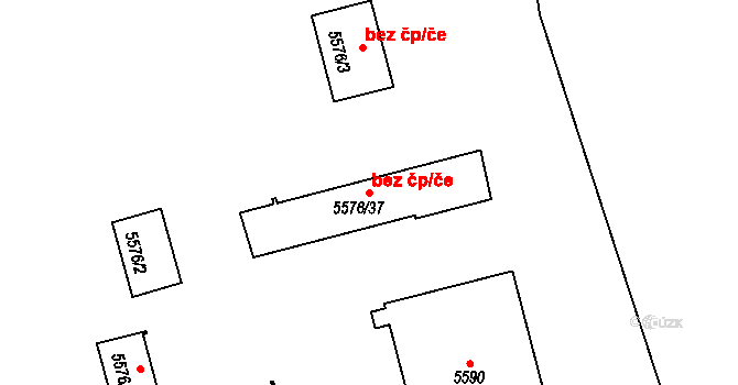 Plzeň 40264149 na parcele st. 5576/37 v KÚ Plzeň 4, Katastrální mapa