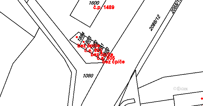 Náchod 46496149 na parcele st. 1880 v KÚ Náchod, Katastrální mapa