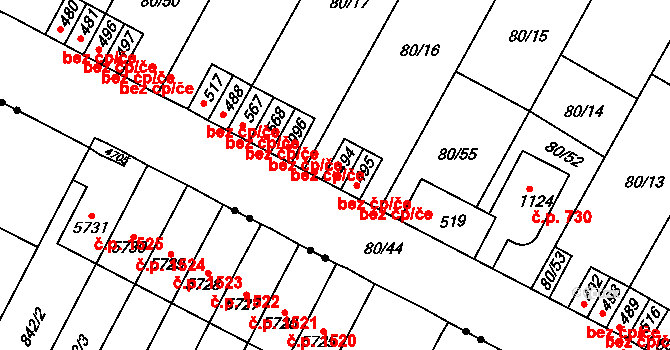 Pardubice 49007149 na parcele st. 494 v KÚ Studánka, Katastrální mapa