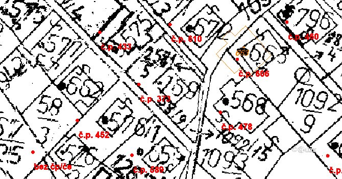 Kamenický Šenov 373 na parcele st. 769 v KÚ Kamenický Šenov, Katastrální mapa