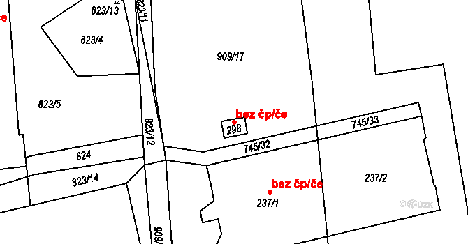 Vysoká nad Labem 40318150 na parcele st. 298 v KÚ Vysoká nad Labem, Katastrální mapa