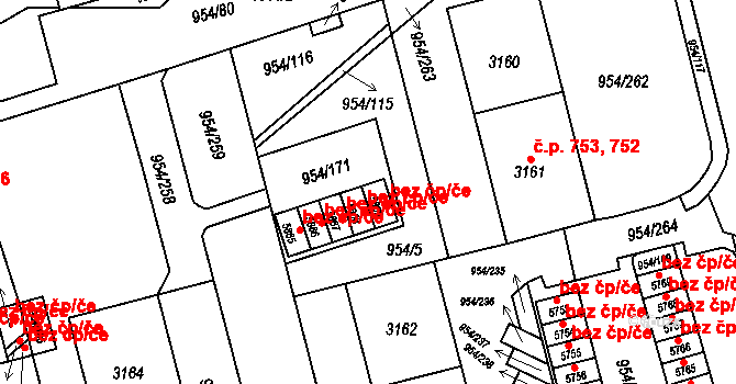 Klatovy 48130150 na parcele st. 5869 v KÚ Klatovy, Katastrální mapa