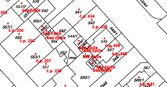 Plzeň 50513150 na parcele st. 546/2 v KÚ Doubravka, Katastrální mapa