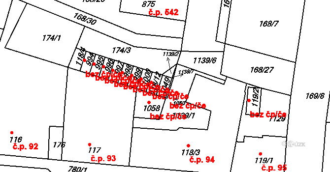 Smiřice 51346150 na parcele st. 1049 v KÚ Smiřice, Katastrální mapa