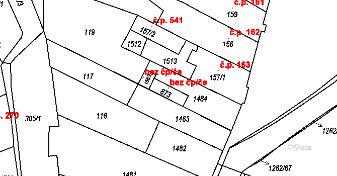 Jablonné v Podještědí 100923151 na parcele st. 873 v KÚ Jablonné v Podještědí, Katastrální mapa