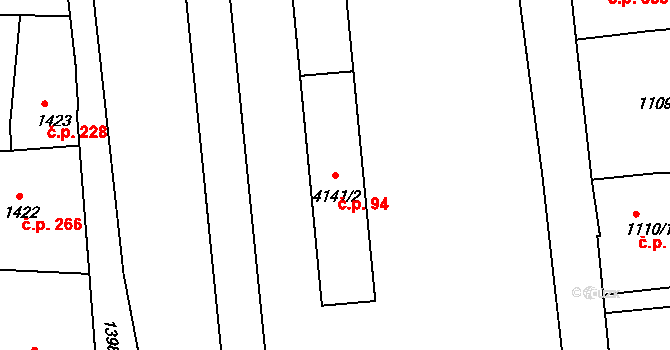 Podmoklice 94, Semily na parcele st. 4141/2 v KÚ Semily, Katastrální mapa