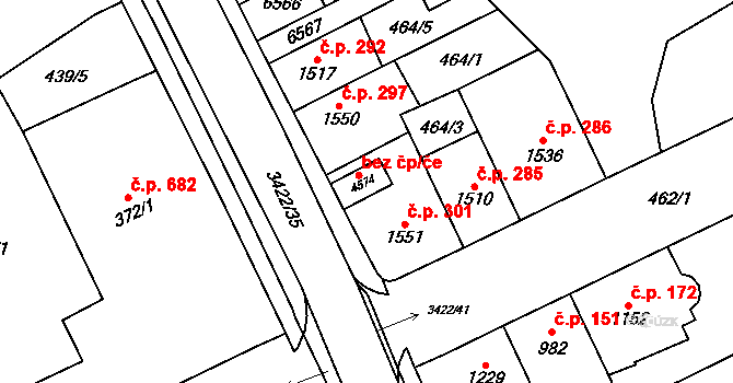 Klatovy 39199151 na parcele st. 4574 v KÚ Klatovy, Katastrální mapa