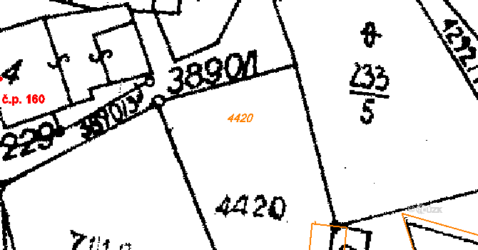 Opatov 40150151 na parcele st. 5/3 v KÚ Opatov v Čechách, Katastrální mapa