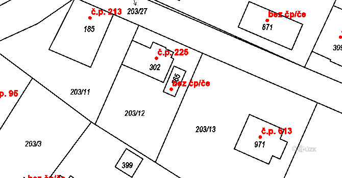 Strančice 42624151 na parcele st. 565 v KÚ Strančice, Katastrální mapa