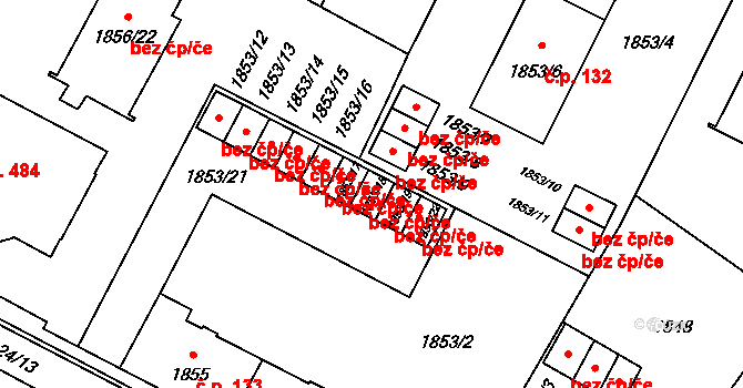 Opava 43807151 na parcele st. 1853/18 v KÚ Opava-Předměstí, Katastrální mapa