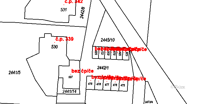 Chotěvice 44933151 na parcele st. 527 v KÚ Chotěvice, Katastrální mapa