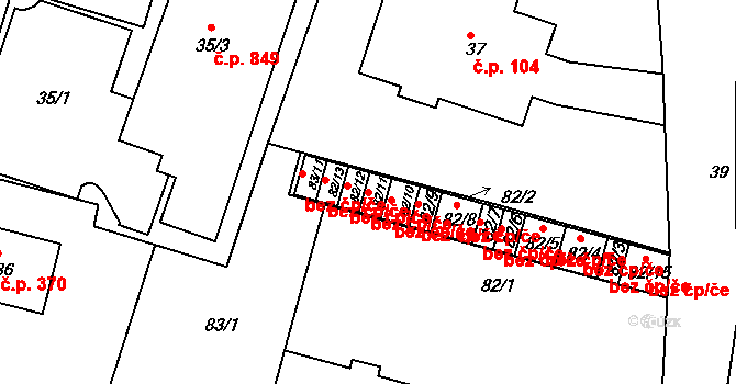 Klášterec nad Ohří 45106151 na parcele st. 82/11 v KÚ Miřetice u Klášterce nad Ohří, Katastrální mapa