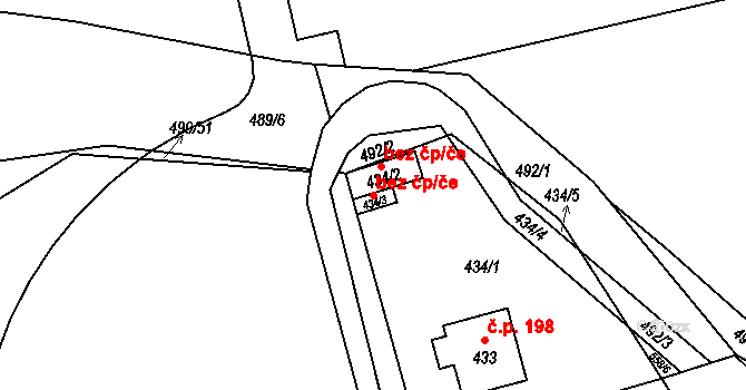 Praha 46816151 na parcele st. 434/3 v KÚ Lysolaje, Katastrální mapa