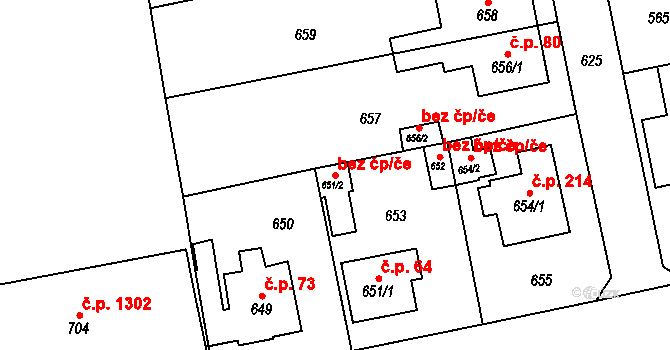 Praha 46883151 na parcele st. 651/2 v KÚ Zbraslav, Katastrální mapa