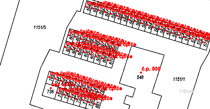 Bavorov 47030151 na parcele st. 609 v KÚ Bavorov, Katastrální mapa