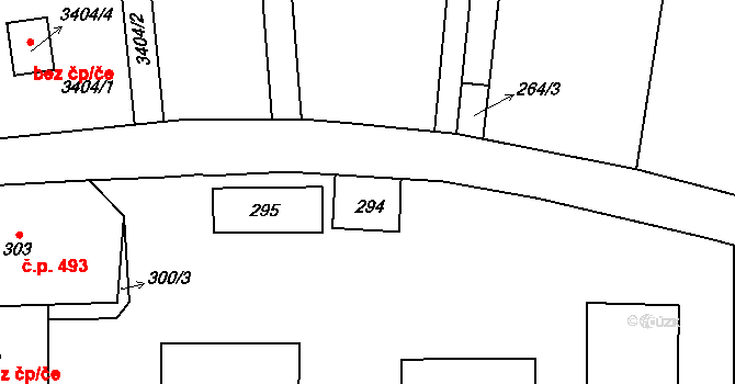 Kostelec nad Černými lesy 47328151 na parcele st. 294 v KÚ Kostelec nad Černými lesy, Katastrální mapa