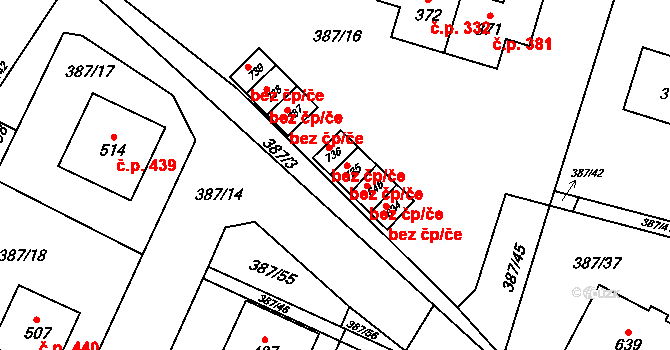 Stará Huť 49921151 na parcele st. 646 v KÚ Stará Huť, Katastrální mapa