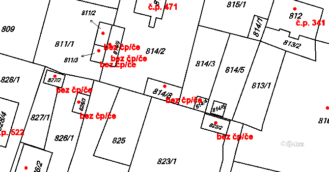 Bohumín 50142151 na parcele st. 814/8 v KÚ Starý Bohumín, Katastrální mapa