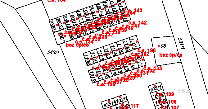 Šumná 188, Litvínov na parcele st. 110/6 v KÚ Šumná u Litvínova, Katastrální mapa