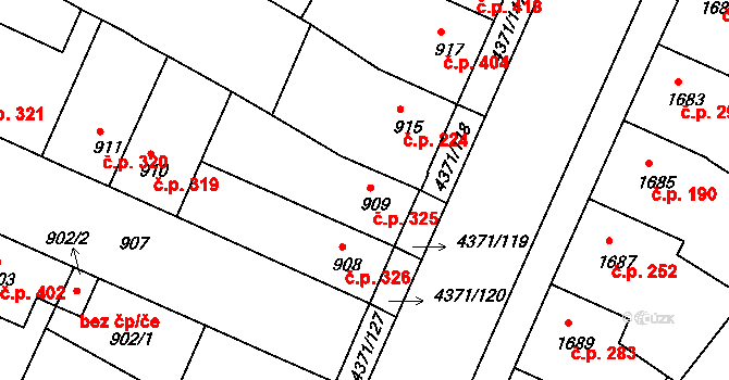 Veselí nad Lužnicí II 325, Veselí nad Lužnicí na parcele st. 909 v KÚ Veselí nad Lužnicí, Katastrální mapa