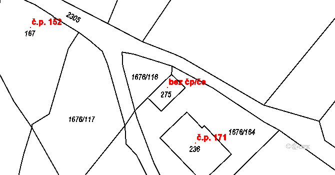 Soběšice 97928151 na parcele st. 275 v KÚ Soběšice u Sušice, Katastrální mapa