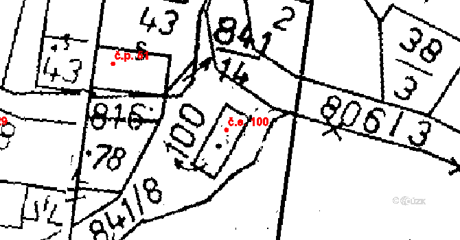 Opatovice I 100, Katastrální mapa
