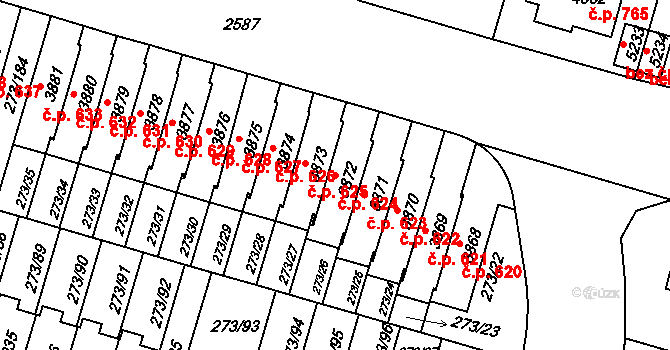 Střední Předměstí 624, Trutnov na parcele st. 3872 v KÚ Trutnov, Katastrální mapa