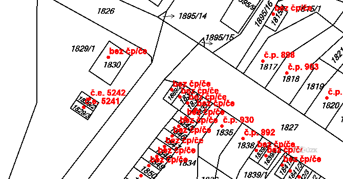 Ústí nad Labem 44718152 na parcele st. 1869/2 v KÚ Střekov, Katastrální mapa