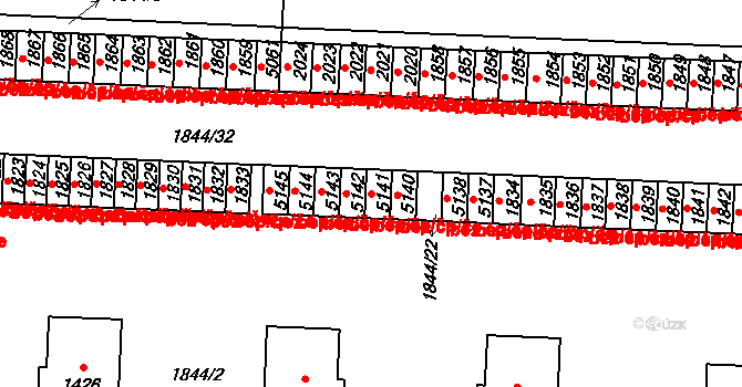 Rokycany 48595152 na parcele st. 5141 v KÚ Rokycany, Katastrální mapa