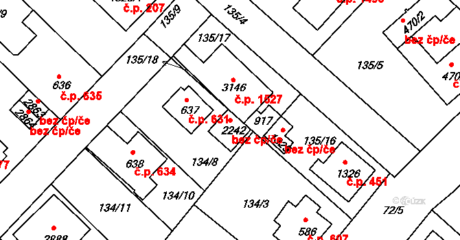Neratovice 49538152 na parcele st. 2242 v KÚ Neratovice, Katastrální mapa
