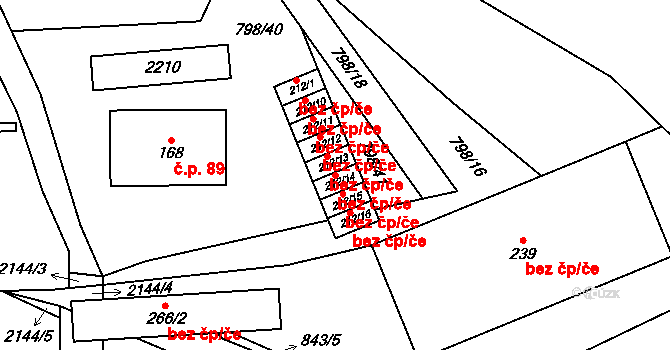 Hromnice 79885152 na parcele st. 212/14 v KÚ Žichlice u Hromnic, Katastrální mapa