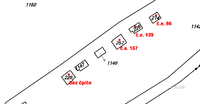Čelina 151, Borotice na parcele st. 255 v KÚ Čelina, Katastrální mapa