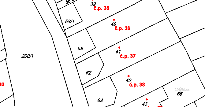 Branov 78, Katastrální mapa