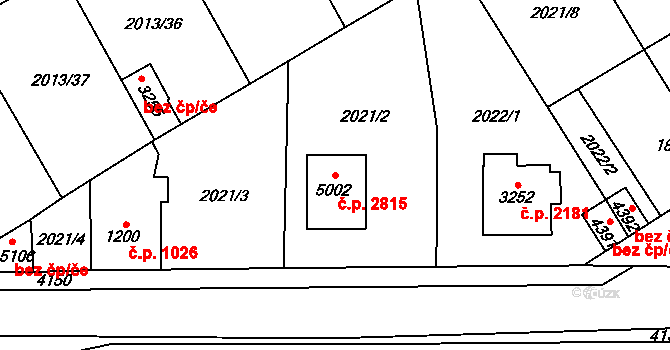 Dvůr Králové nad Labem 2815 na parcele st. 5002 v KÚ Dvůr Králové nad Labem, Katastrální mapa