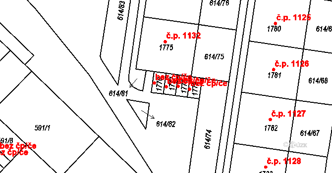 Neratovice 43031153 na parcele st. 1777 v KÚ Neratovice, Katastrální mapa