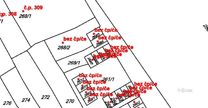 Odry 44860153 na parcele st. 269/4 v KÚ Odry, Katastrální mapa