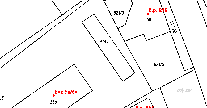 Janov 46005153 na parcele st. 602 v KÚ Janov u Litomyšle, Katastrální mapa