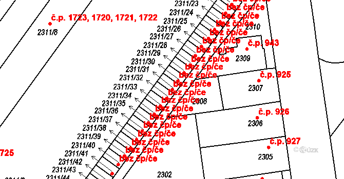 Roudnice nad Labem 47637153 na parcele st. 2311/31 v KÚ Roudnice nad Labem, Katastrální mapa