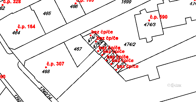 Opočno 50367153 na parcele st. 474/9 v KÚ Opočno pod Orlickými horami, Katastrální mapa