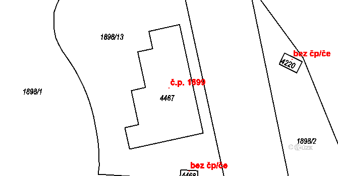 Humpolec 1699 na parcele st. 4467 v KÚ Humpolec, Katastrální mapa