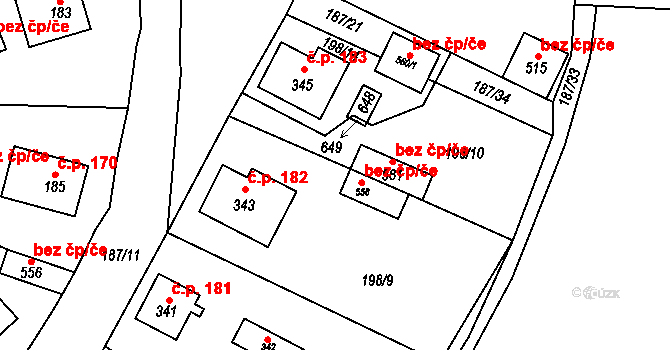 Roztoky 38608154 na parcele st. 558 v KÚ Roztoky u Křivoklátu, Katastrální mapa