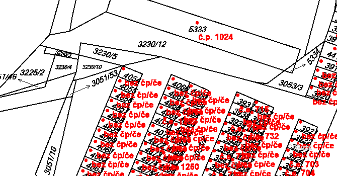 Havlíčkův Brod 38672154 na parcele st. 4067 v KÚ Havlíčkův Brod, Katastrální mapa