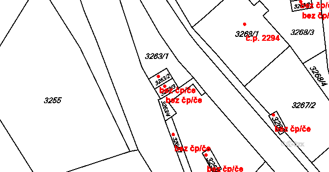 Chomutov 43016154 na parcele st. 3263/3 v KÚ Chomutov II, Katastrální mapa