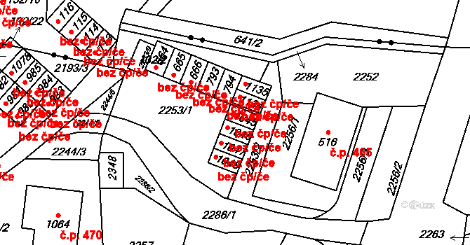 Hanušovice 44874154 na parcele st. 1047 v KÚ Hanušovice, Katastrální mapa