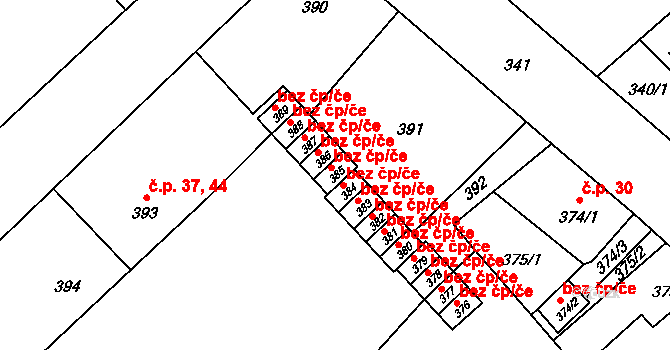 Nový Bor 45933154 na parcele st. 385 v KÚ Nový Bor, Katastrální mapa