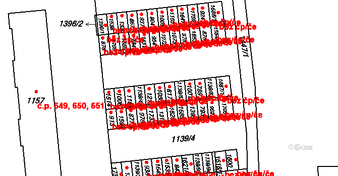 Svitavy 46407154 na parcele st. 817 v KÚ Čtyřicet Lánů, Katastrální mapa