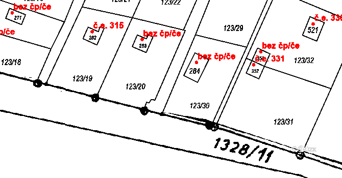 Římov 321, Katastrální mapa