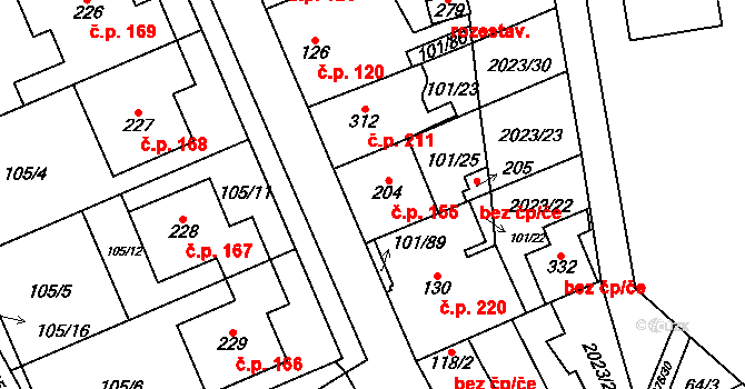 Letkovice 155, Ivančice na parcele st. 204 v KÚ Letkovice, Katastrální mapa