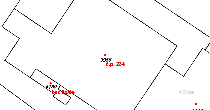 Latrán 234, Český Krumlov na parcele st. 3956 v KÚ Český Krumlov, Katastrální mapa